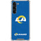 NFL Los Angeles Rams Distressed Galaxy S24 FE Clear Case